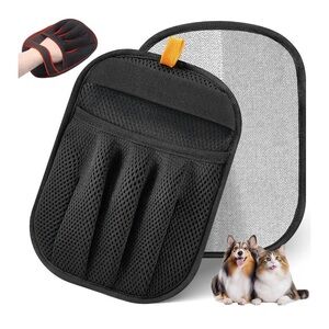 Reusable Lint Remover Glove, Washable, Double Layered, Black/Gray